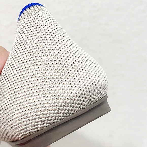 Rothy’s Birdseye Round Toe Flats Light Grey Size 8.5 Machine Washable Comfy - Picture 12 of 12